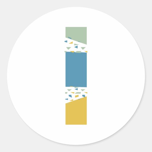 Modernes Abstraktes Letter L Monogram Personalisie Runder Aufkleber (Vorderseite)