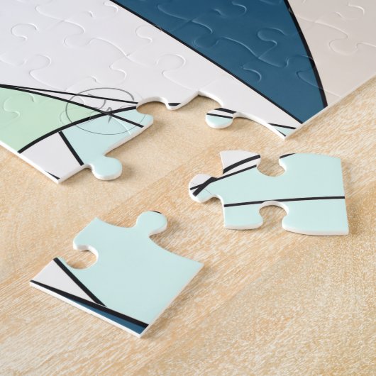 Modernes Abstraktes Line Art Design Puzzle (Seite)