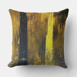 Modernes Abstraktes Linealgelb Kissen