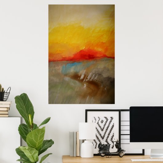 Modernes Abstraktes Malerposter Poster (Heimbüro)