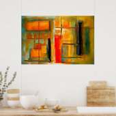 Modernes Abstraktes Malerposter Poster (Küche)