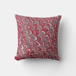 Modernes Abstraktes Marbled Texture Burgundy Kissen