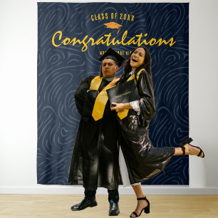 Modernes Abstraktes Marinemuster   Hintergrund für Wandteppich