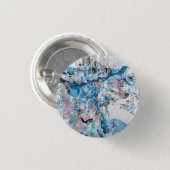 Modernes Abstraktes Marmor in rosa Blau Lila Button (Vorne & Hinten)