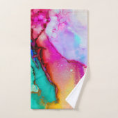 Modernes Abstraktes Marmordesign Badhandtuch Set (Handtuch)