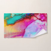 Modernes Abstraktes Marmordesign Badhandtuch Set (Handtuch)