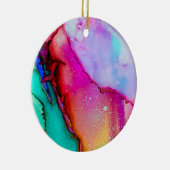 Modernes Abstraktes Marmordesign Keramik Ornament (Rechts)