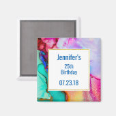 Modernes Abstraktes Marmordesign Magnet (Vorderseite/Rückseite)