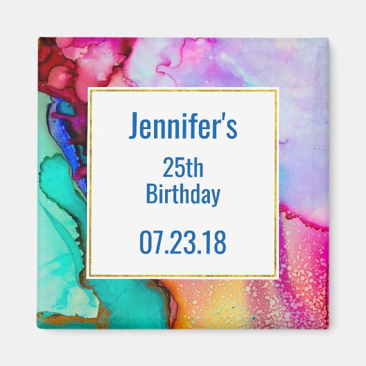 Modernes Abstraktes Marmordesign Magnet (Vorne)