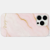 Modernes Abstraktes Marmordesign mit Initialen & N Case-Mate iPhone Hülle (Rückseite (Horizontal))