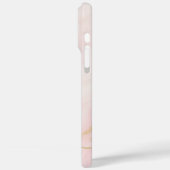 Modernes Abstraktes Marmordesign mit Initialen & N Case-Mate iPhone Hülle (Rückseite / Links)