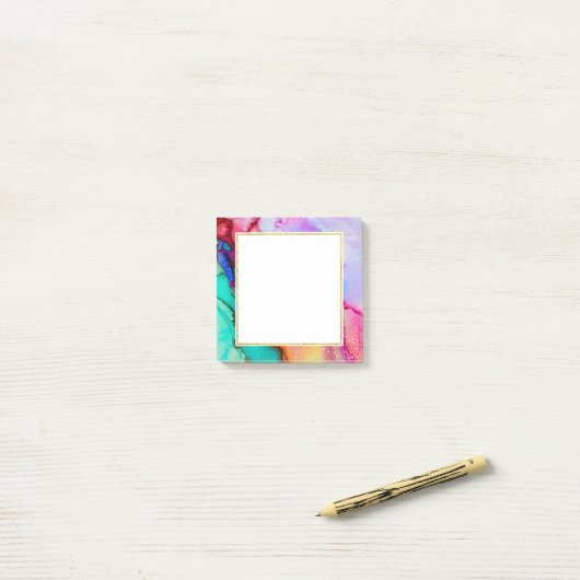 Modernes Abstraktes Marmordesign Post-it Klebezettel (Auf Schreibtisch)