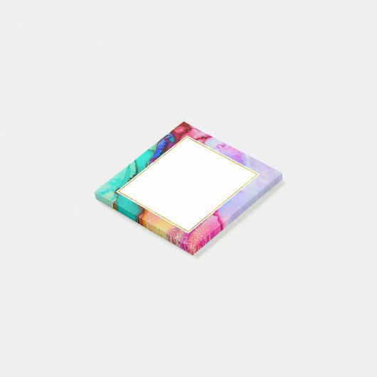 Modernes Abstraktes Marmordesign Post-it Klebezettel (angewinkelt)