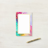 Modernes Abstraktes Marmordesign Post-it Klebezettel (Auf Schreibtisch)