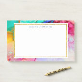 Modernes Abstraktes Marmordesign Post-it Klebezettel (Auf Schreibtisch)