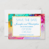 Modernes Abstraktes Marmordesign Save The Date (Vorderseite)