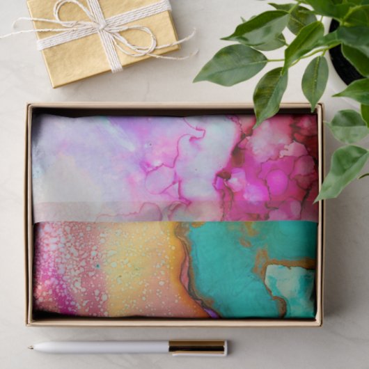 Modernes Abstraktes Marmordesign Seidenpapier (Geschenk)