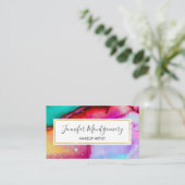 Modernes Abstraktes Marmordesign Visitenkarte (Stehend Vorderseite)