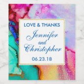 Modernes Abstraktes Marmordesign Weinetikett (Einzelnes Label)