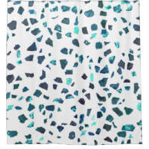 Modernes Abstraktes Marmorschiff Aquamarine Terraz