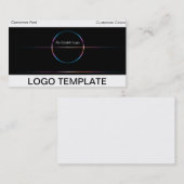 Modernes Abstraktes Metallisches Circle-Logo Visitenkarte (Vorne/Hinten)