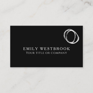 Modernes Abstraktes Minimalistisches Schwarz Beruf Visitenkarte