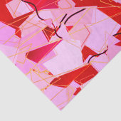 Modernes Abstraktes Mittelalter, dunkelrot und ros Seidenpapier (Ausschnitt)