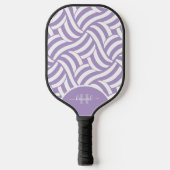 Modernes abstraktes Monogramm 2-Farben-Muster Pickleball Schläger (Vorderseite)