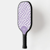 Modernes abstraktes Monogramm 2-Farben-Muster Pickleball Schläger (Links)