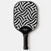 Modernes abstraktes Monogramm 2-Farben-Muster Pickleball Schläger (Vorderseite)