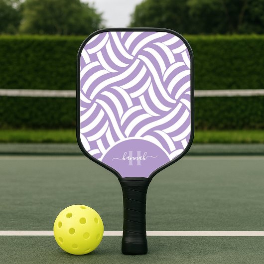 Modernes abstraktes Monogramm 2-Farben-Muster Pickleball Schläger