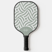 Modernes abstraktes Monogramm 2-Farben-Muster Pickleball Schläger (Vorderseite)