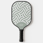 Modernes abstraktes Monogramm 2-Farben-Muster Pickleball Schläger (Rückseite)