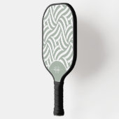 Modernes abstraktes Monogramm 2-Farben-Muster Pickleball Schläger (Links)