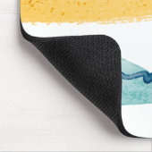 Modernes Abstraktes Monogramm in Aquarellfarbe Ros Mousepad (Ecke)