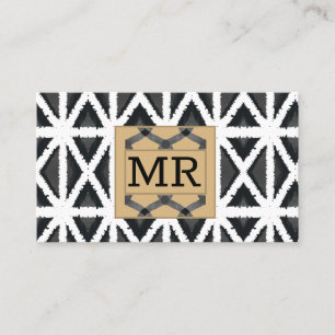 Modernes Abstraktes Monogramm Visitenkarte