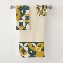 Modernes Abstraktes Mustard Green Circle Design