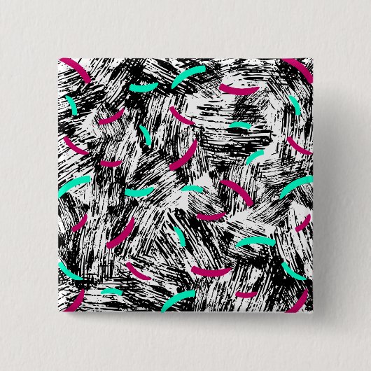 Modernes Abstraktes Muster. Button (Vorderseite)