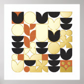 Modernes Abstraktes Muster der Blume Mitte des Jah Foliendrucke (Vorderseite)