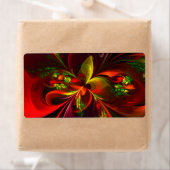 Modernes Abstraktes Muster des Roten Grünen Blumen (Insitu)