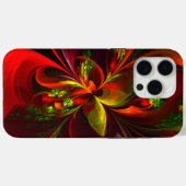 Modernes Abstraktes Muster des Roten Grünen Blumen Case-Mate iPhone Hülle (Rückseite (Horizontal))