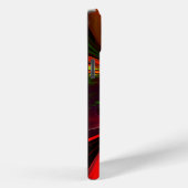 Modernes Abstraktes Muster des Roten Grünen Blumen Case-Mate iPhone Hülle (Rückseite / Rechts)