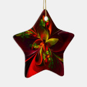 Modernes Abstraktes Muster des Roten Grünen Blumen Keramik Ornament (Rechts)