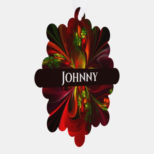 Modernes Abstraktes Muster des Roten Grünen Blumen Ornament Karte (Rechts)