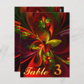 Modernes Abstraktes Muster des Roten Grünen Blumen Postkarte (Vorne/Hinten)