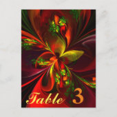 Modernes Abstraktes Muster des Roten Grünen Blumen Postkarte (Vorderseite)