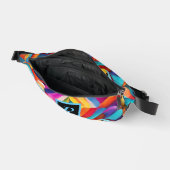 Modernes, Abstraktes Muster - farbenfrohe Monogram Bauchtasche (Offen)