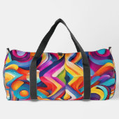 Modernes, Abstraktes Muster - farbenfrohe Monogram Duffle Bag (Rückseite)
