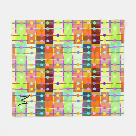 Modernes Abstraktes Muster Fleece Blanka (Vorderseite (Horizontal))