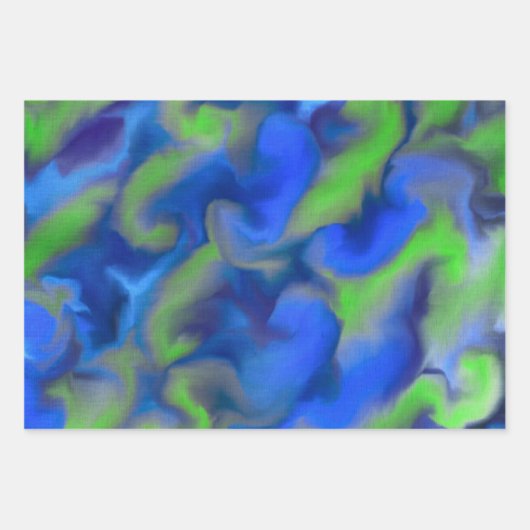 MODERNES, ABSTRAKTES MUSTER GESCHENKPAPIER SET (Vorderseite)